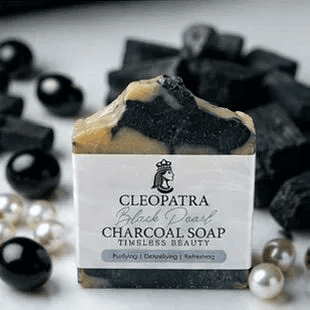 Black Pearl Charcoal Soap - Front view